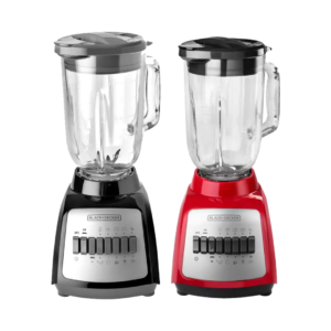 LICUADORA BLACK+DECKER-VASO VIDRIO- 10 VEL- ROJA/NEGRA